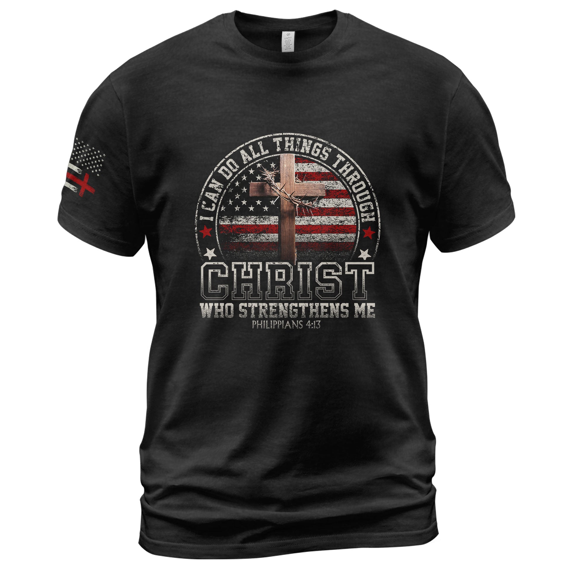Faith Based Christian Tee Shirts, I Can Do All Things Through Christ Christian - Christian Shirts for Men - Rust Field Wear