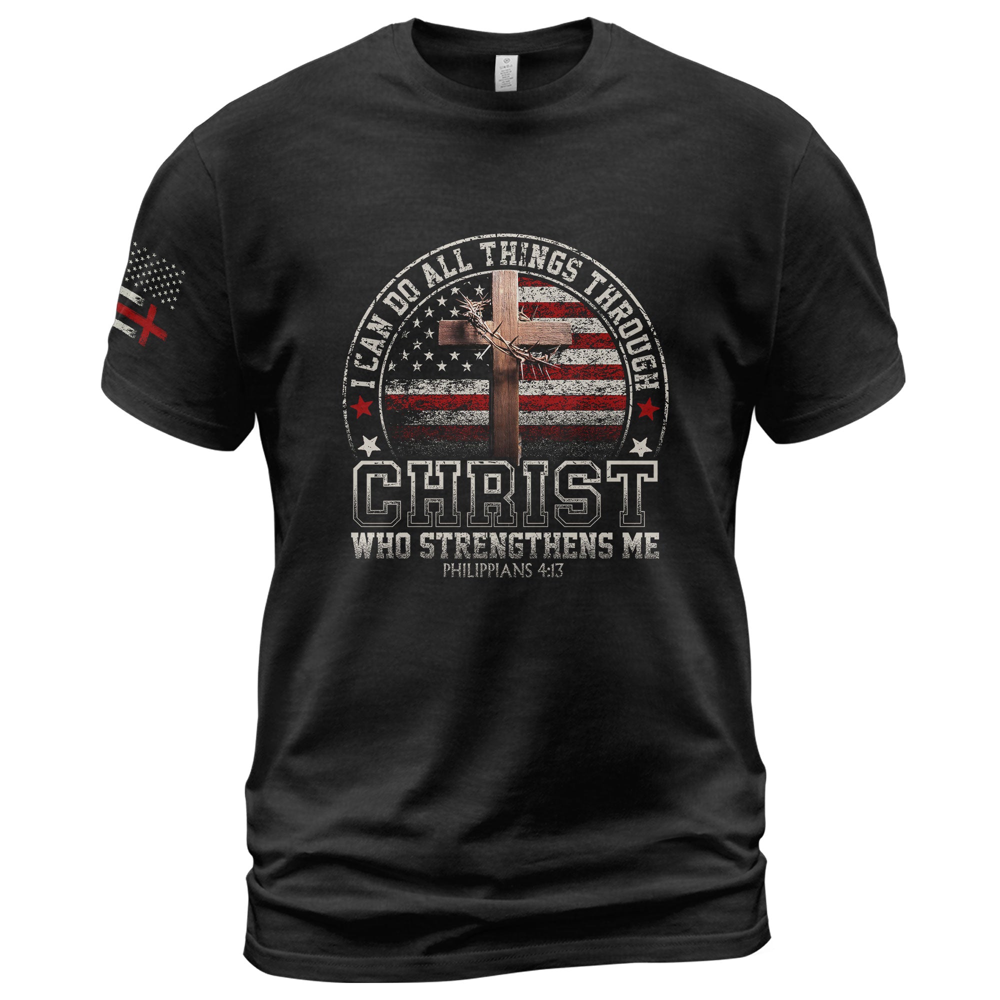 Faith Based Christian Tee Shirts, I Can Do All Things Through Christ Christian - Christian Shirts for Men - Rust Field Wear