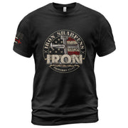 Christian Shirts for Men - Iron Sharpens Iron Proverbs 27:17 Bible Verse, Christian Tee Shirts - Rust Field Wear