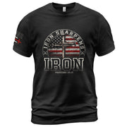 Christian Shirts for Men - Iron Sharpens Iron Christian, Christian Tee Shirts - Rust Field Wear