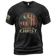 Christian Shirts for Men, Rooted in Christ Colossians 2:7 Christian - Christian Tee Shirts - Rust Field Wear
