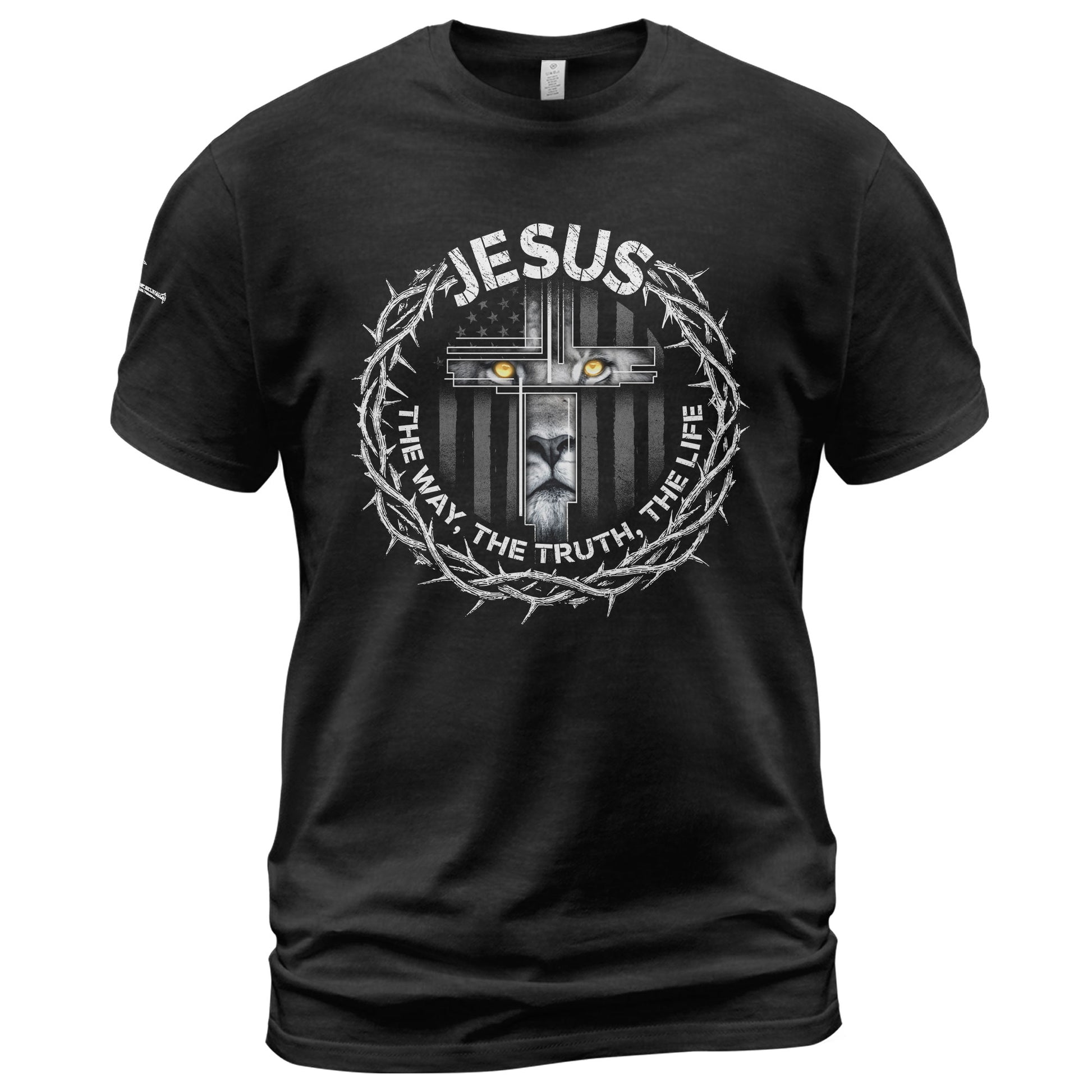 Jesus The Way The Truth The Life Crown of Thorns, Christian Tee Shirts - Faith Shirts for Men - Rust Field Wear