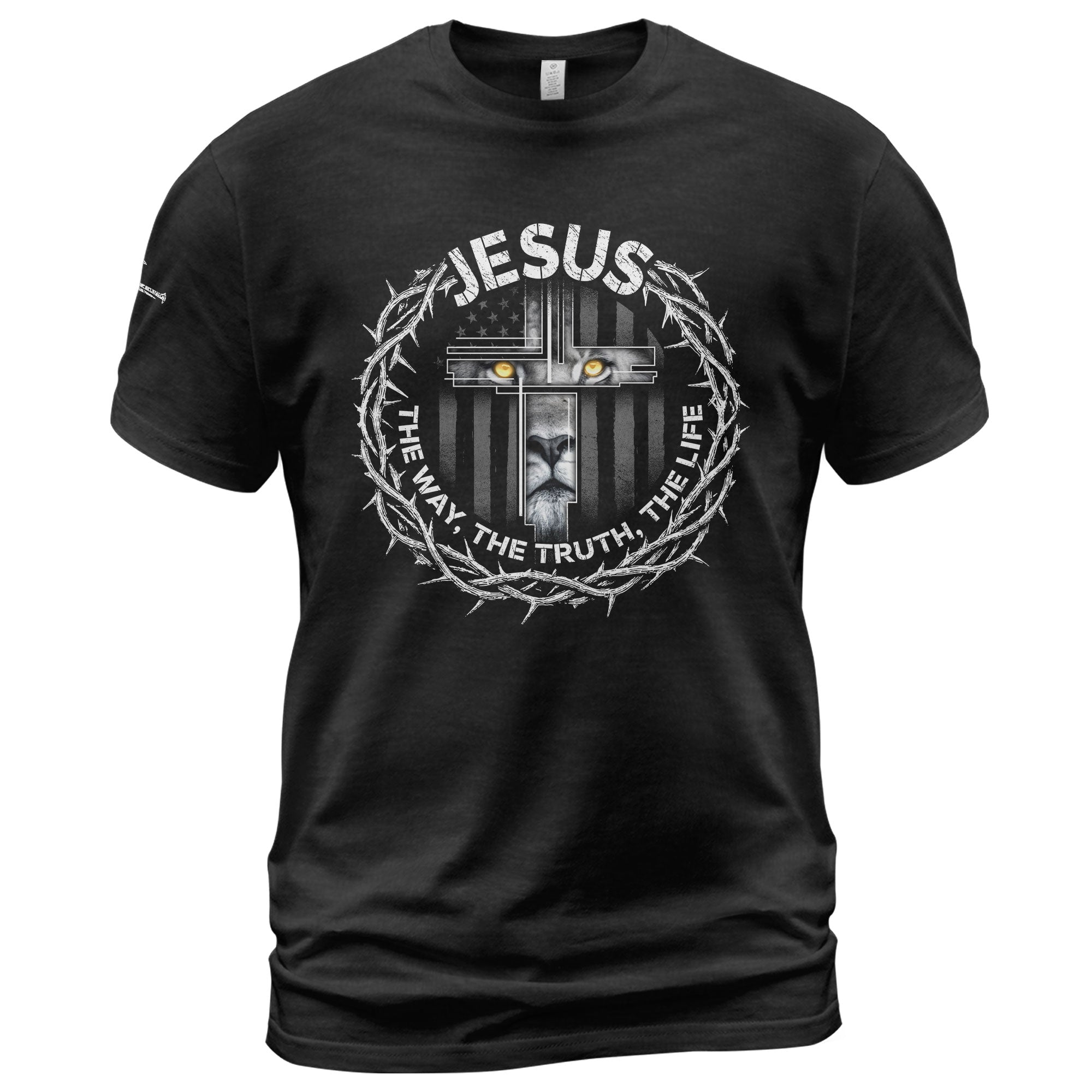 Jesus The Way The Truth The Life Crown of Thorns, Christian Tee Shirts - Faith Shirts for Men - Rust Field Wear