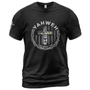 Yahweh The Great I Am Lion Cross Christian - Christian Tee Shirts, Christian Shirts for Men - Rust Field Wear
