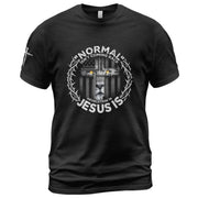 Christian Shirts for Men, Normal Isn’t Coming Back Jesus Is Lion Cross - Christian Tee Shirts - Rust Field Wear