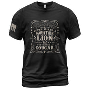 Never Killed A Mountain Lion But Ive Choked A Cougar Vintage Graphic T-Shirt Tee
