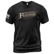 Vintage 'Freedom' Script - Freedom T Shirt, Patriotic Shirts for Men - Rust Field Wear
