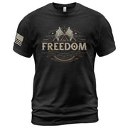 Freedom T Shirt, Freedom Heritage Patriotic American Flag Tribute - Freedom Shirts for Men - Rust Field Wear