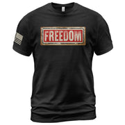 Patriotic T Shirts, Freedom Sign Patriotic Tribute - Freedom Shirts for Men - Rust Field Wear