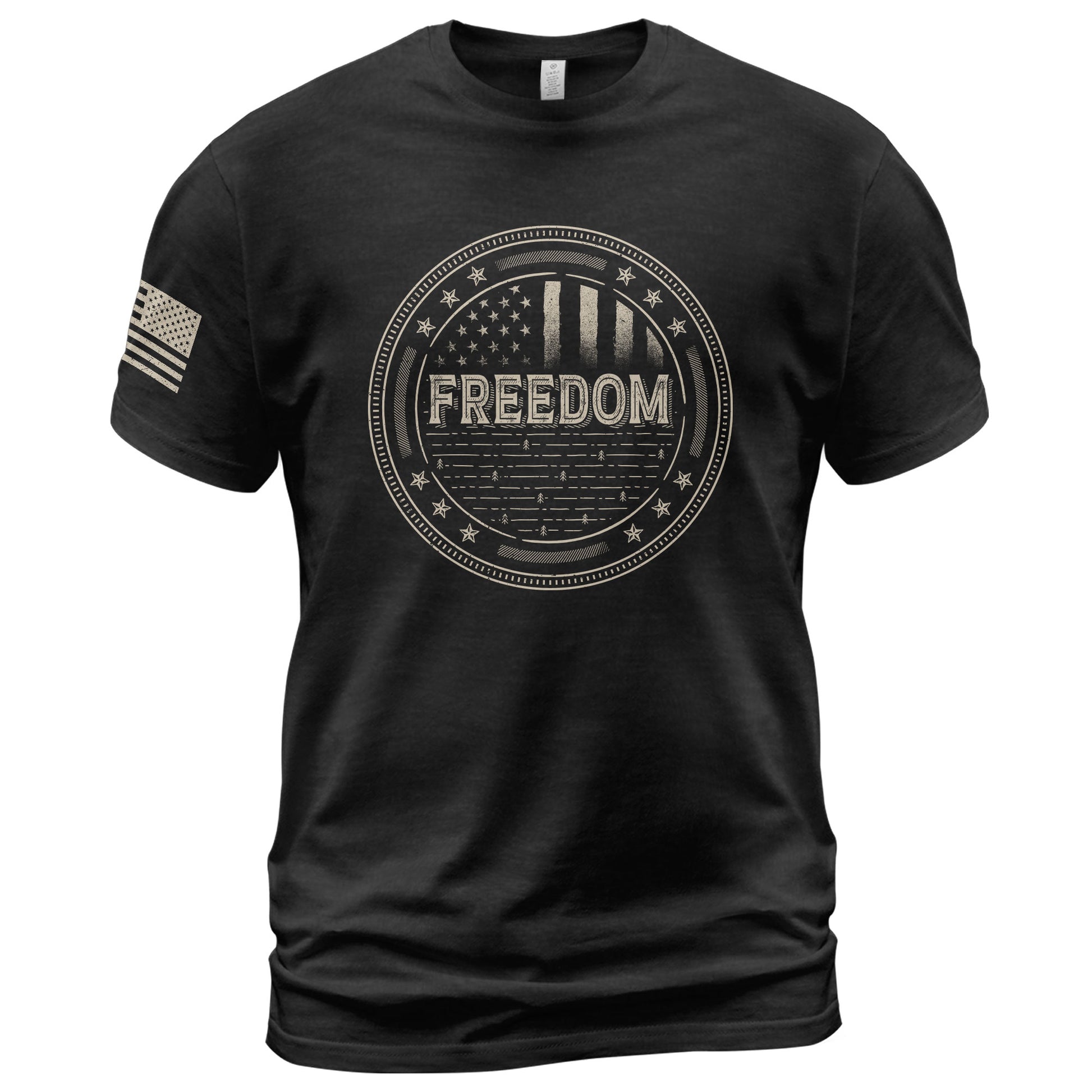 Freedom Honor Seal Patriotic Tribute - Freedom Shirts for Men, Patriotic T Shirts - Rust Field Wear