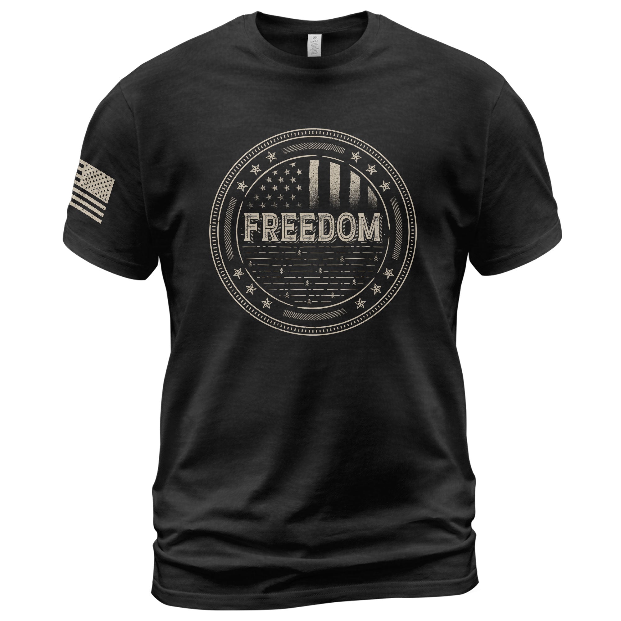 Freedom Honor Seal Patriotic Tribute - Freedom Shirts for Men, Patriotic T Shirts - Rust Field Wear