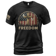 Freedom “Offended Doesn’t Mean You Are Right” Memorial Faith Cross - Freedom Shirts for Men, Patriotic T Shirts - Rust Field Wear
