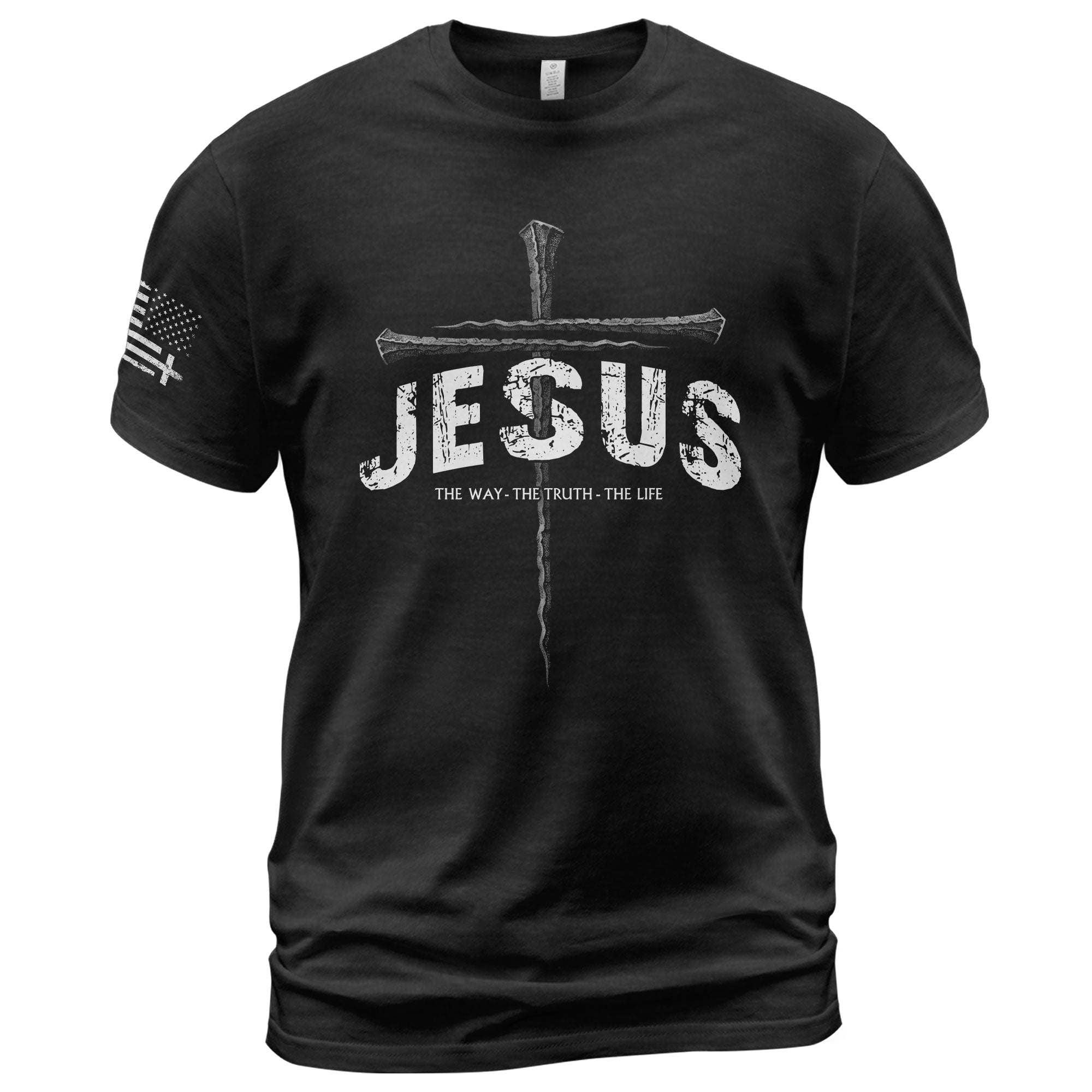 Jesus Cross Christian The Way, The Truth, The Life - Christian Tee Shirts, Christian Shirts for Men - Rust Field Wear