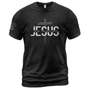 Jesus The Way The Truth The Life Christian Cross Nail Design, Christian Tee Shirts - Faith Shirts for Men - Rust Field Wear