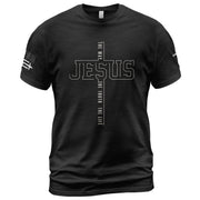 Jesus The Way The Truth The Life Cross Nail Design - Christian Tee Shirts, Christian Shirts for Men - Rust Field Wear