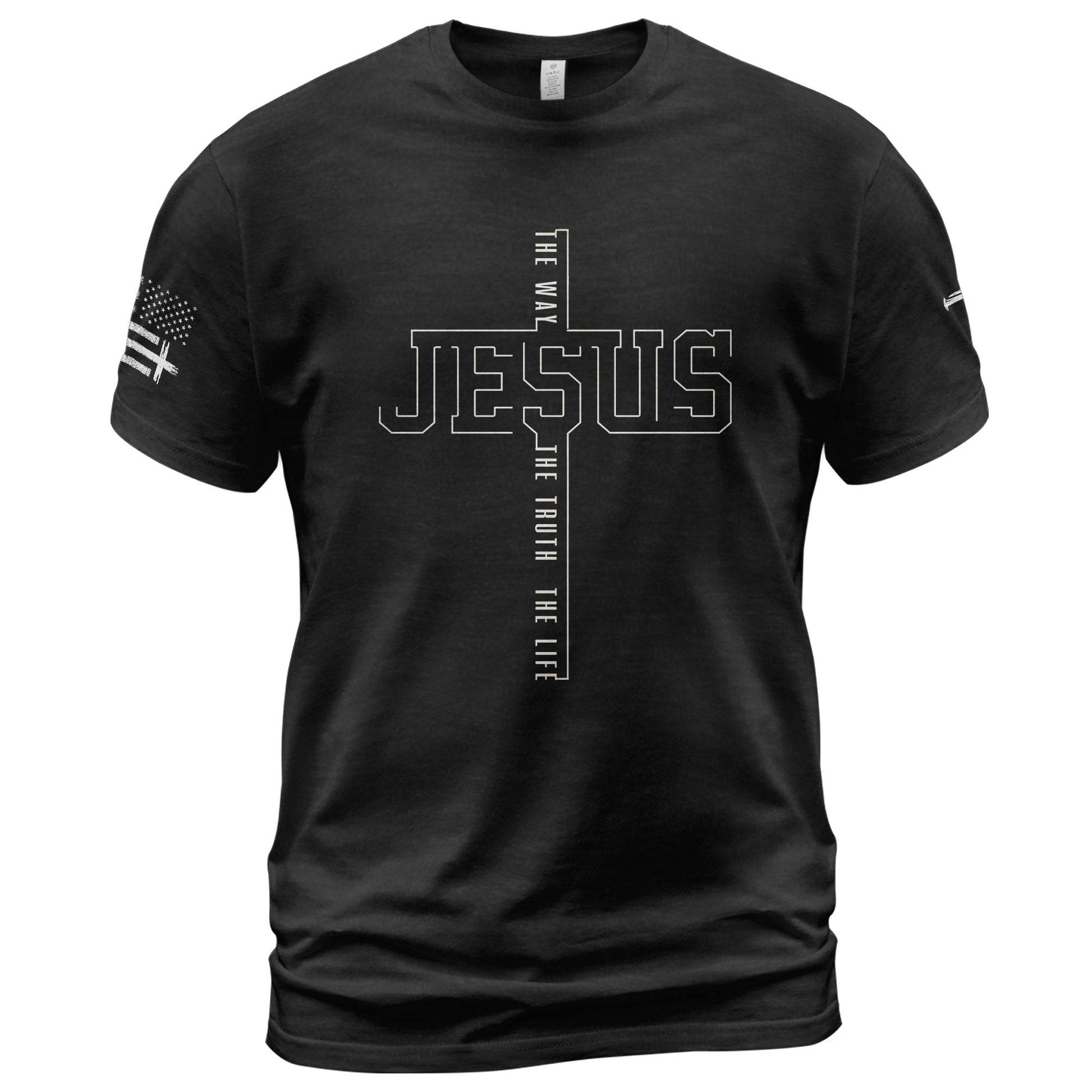 Jesus The Way The Truth The Life Cross Nail Design - Christian Tee Shirts, Christian Shirts for Men - Rust Field Wear