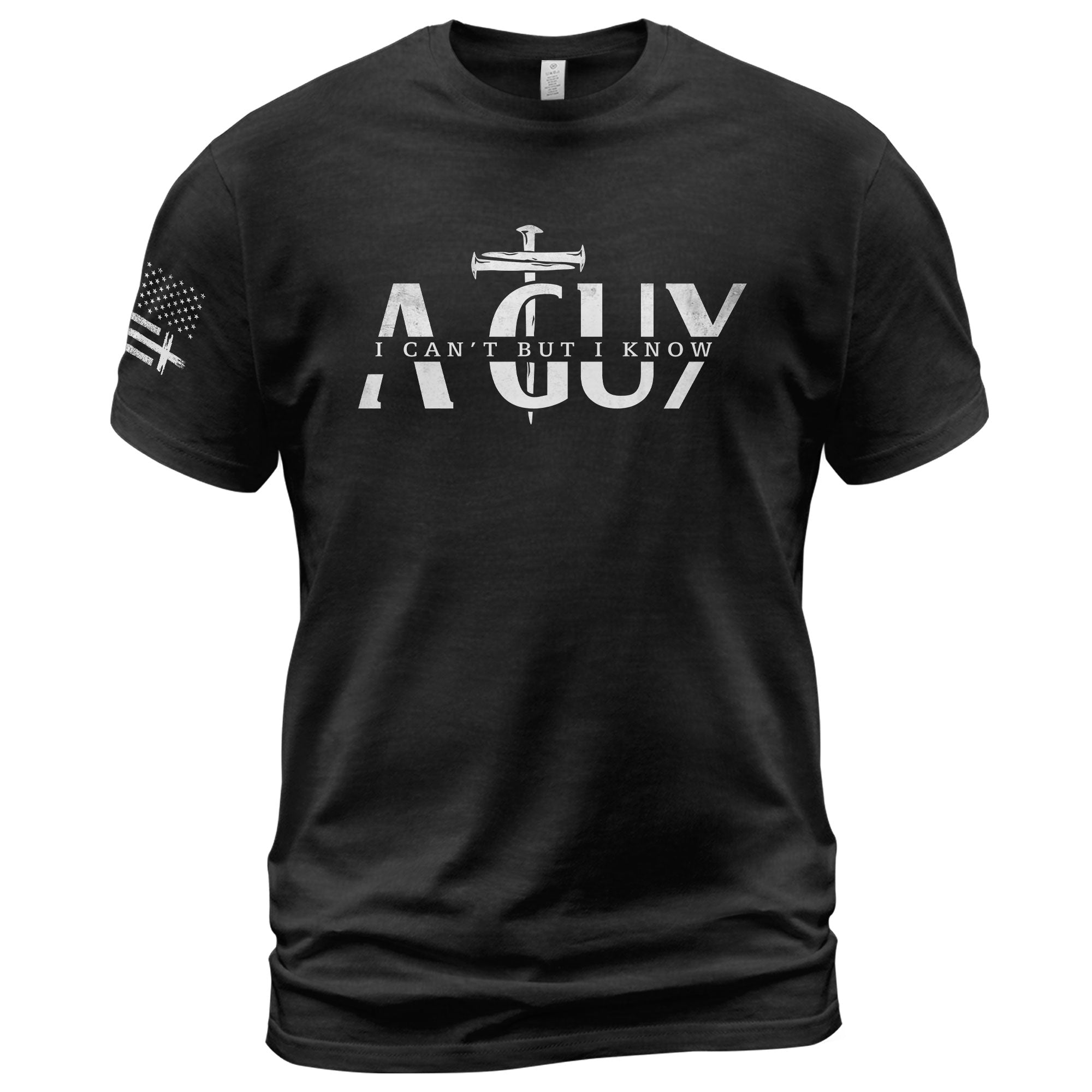 I Can’t But I Know A Guy Cross Nail Christian - Christian Shirts for Men, Faith Based Christian Tee Shirts - Rust Field Wear