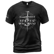 Jesus The Way The Truth The Life Nail Cross Crown Christian - Christian Shirts for Men, Faith Based Christian Tee Shirts - Rust Field Wear
