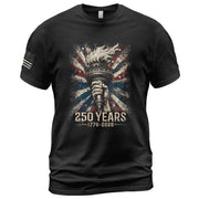 USA 250th Anniversary 250 Years Shirt 1776-2026 Liberty Torch Patriotic Pride - Rust Field Wear