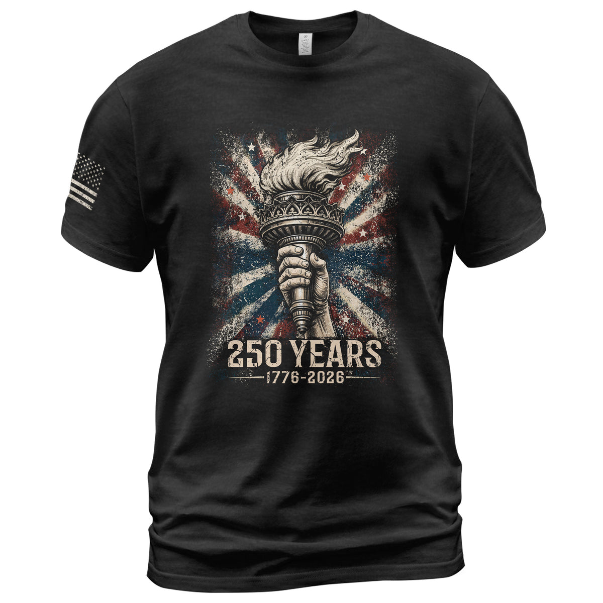 USA 250th Anniversary 250 Years Shirt 1776-2026 Liberty Torch Patriotic Pride - Rust Field Wear