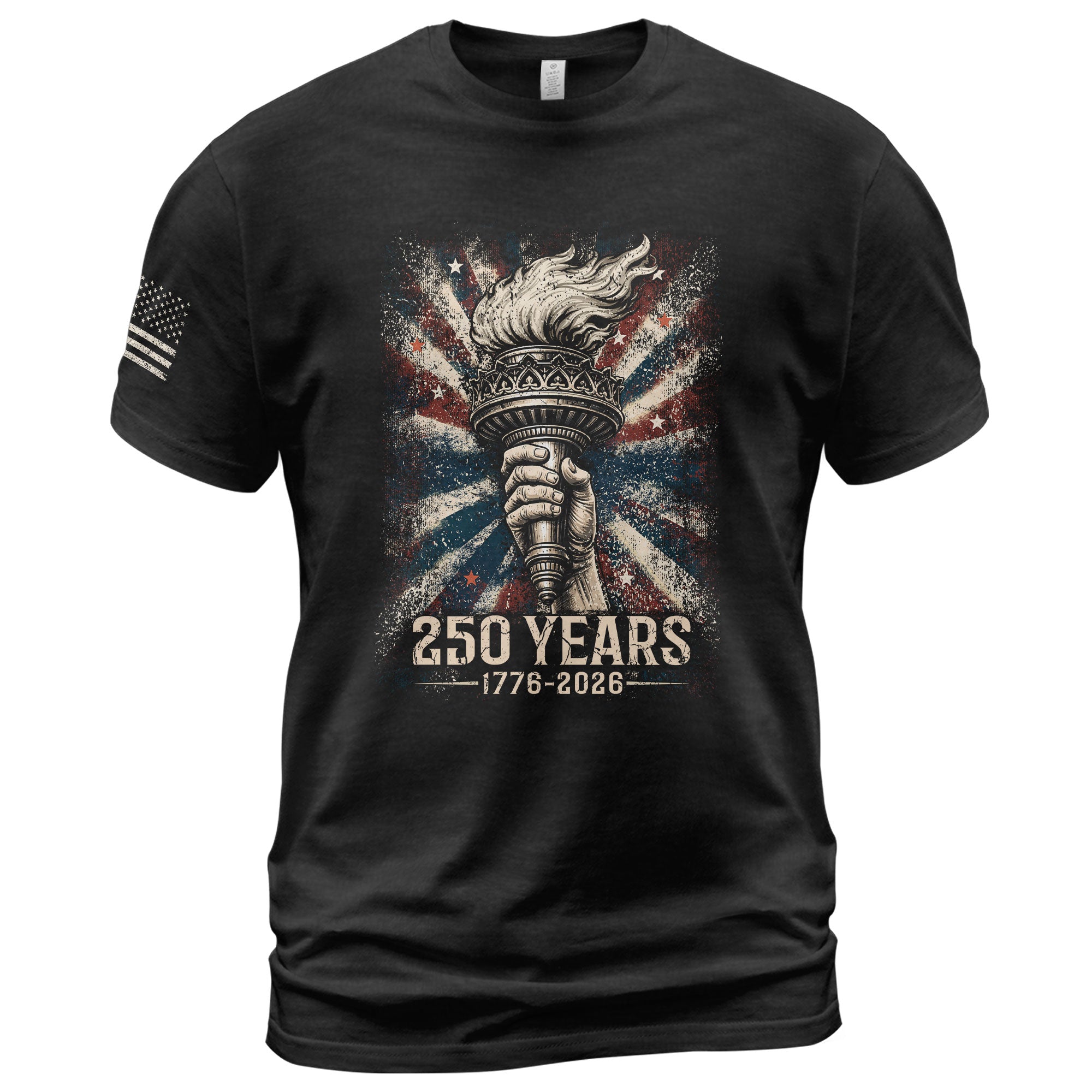 USA 250th Anniversary 250 Years Shirt 1776-2026 Liberty Torch Patriotic Pride - Rust Field Wear
