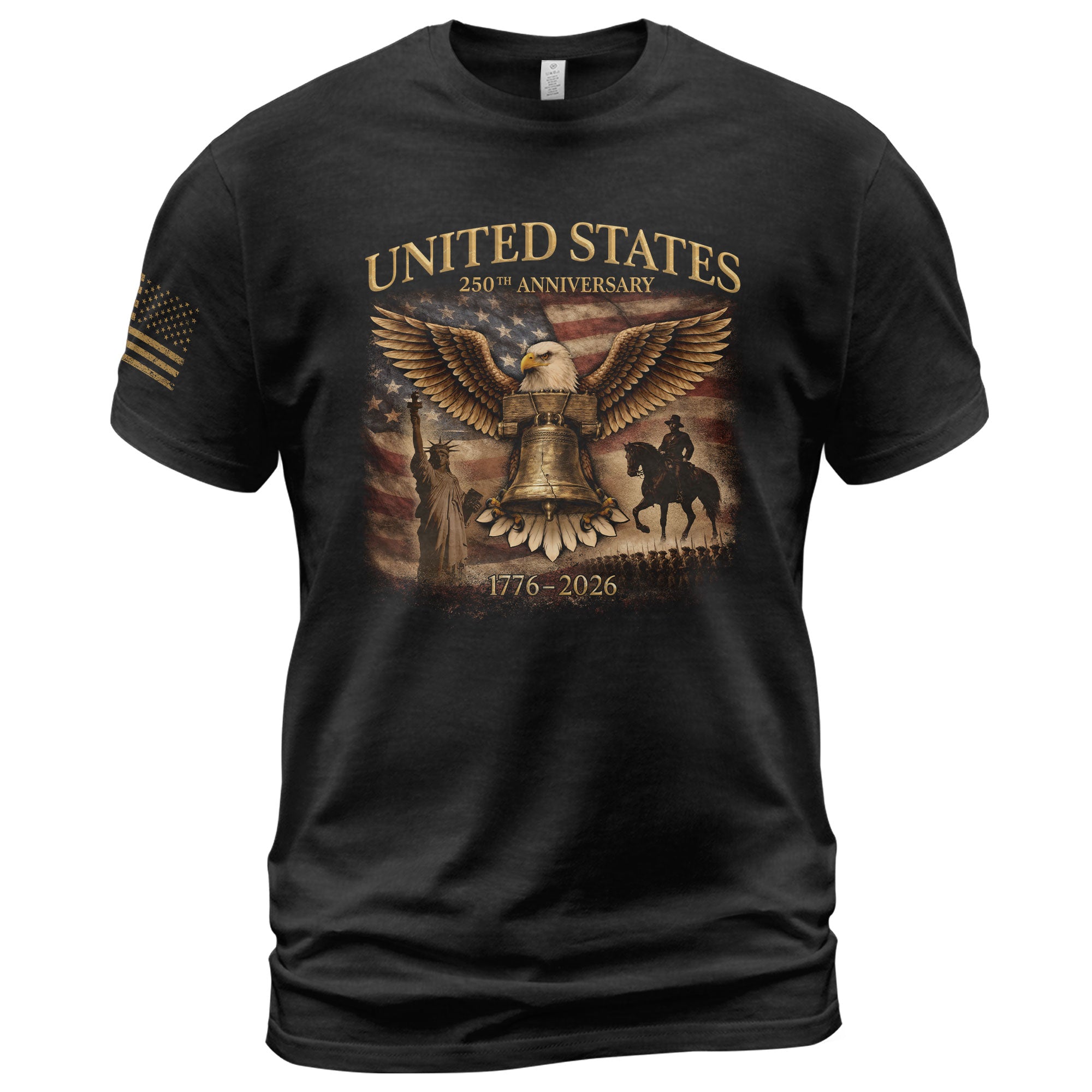 USA 250th Anniversary 250 Years Shirt 1776-2026 Liberty Bell Eagle Patriotic - Rust Field Wear