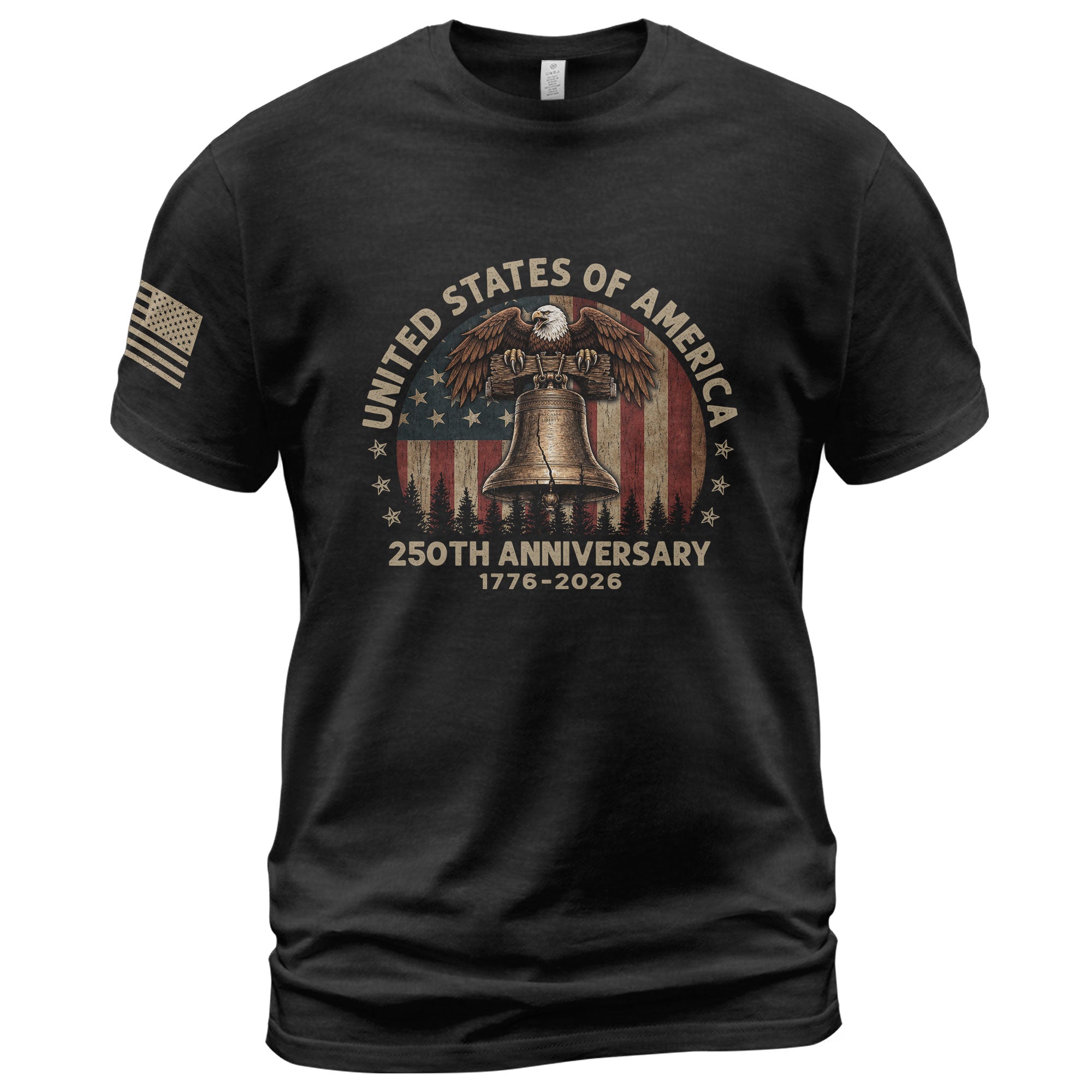 United States of 250 Years America Anniversary Shirt 1776-2026 Eagle Liberty Bell Patriotic - Rust Field Wear