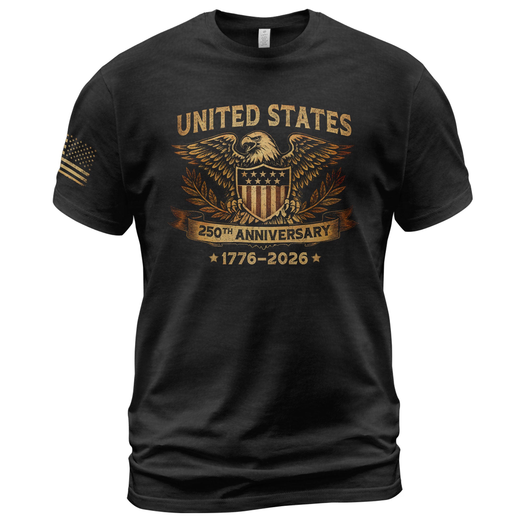 USA 250th Anniversary Shirt 1776-2026 American Pride Patriotic Eagle Shield Laurel - Rust Field Wear