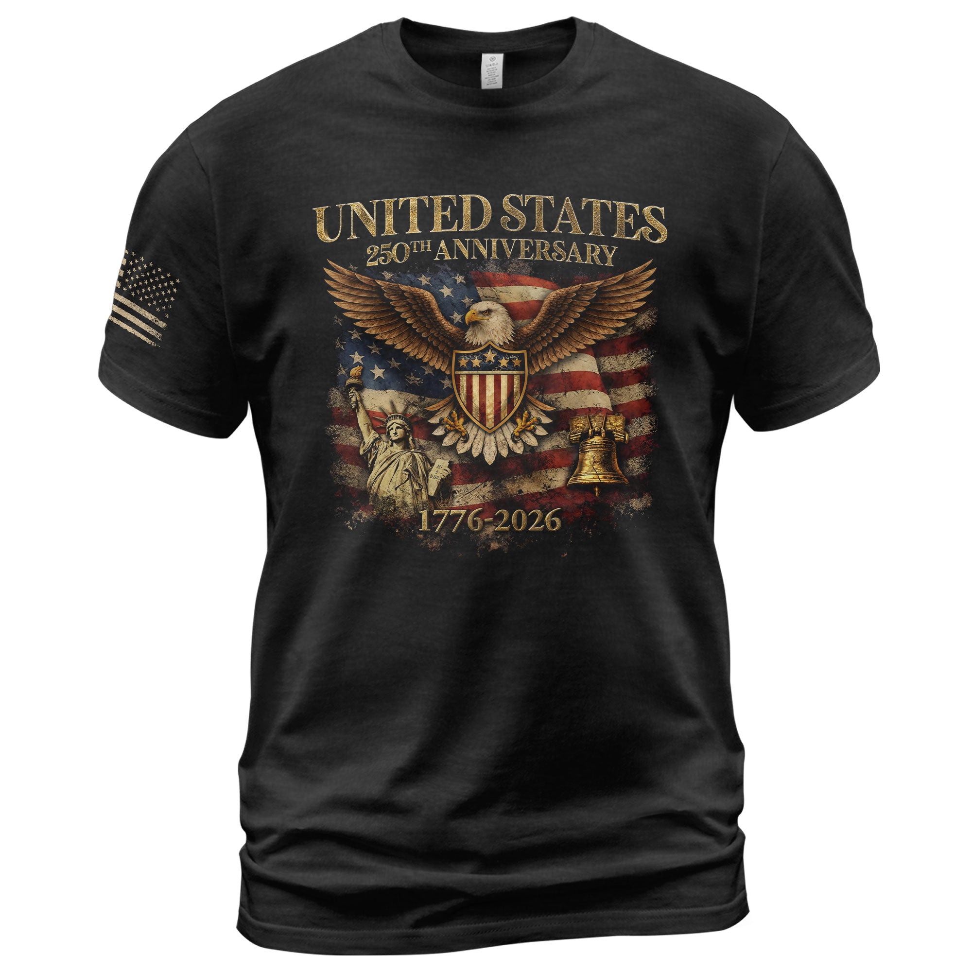 USA 250th Anniversary Shirt 1776-2026 Eagle Liberty Bell Patriotic American Pride - Rust Field Wear