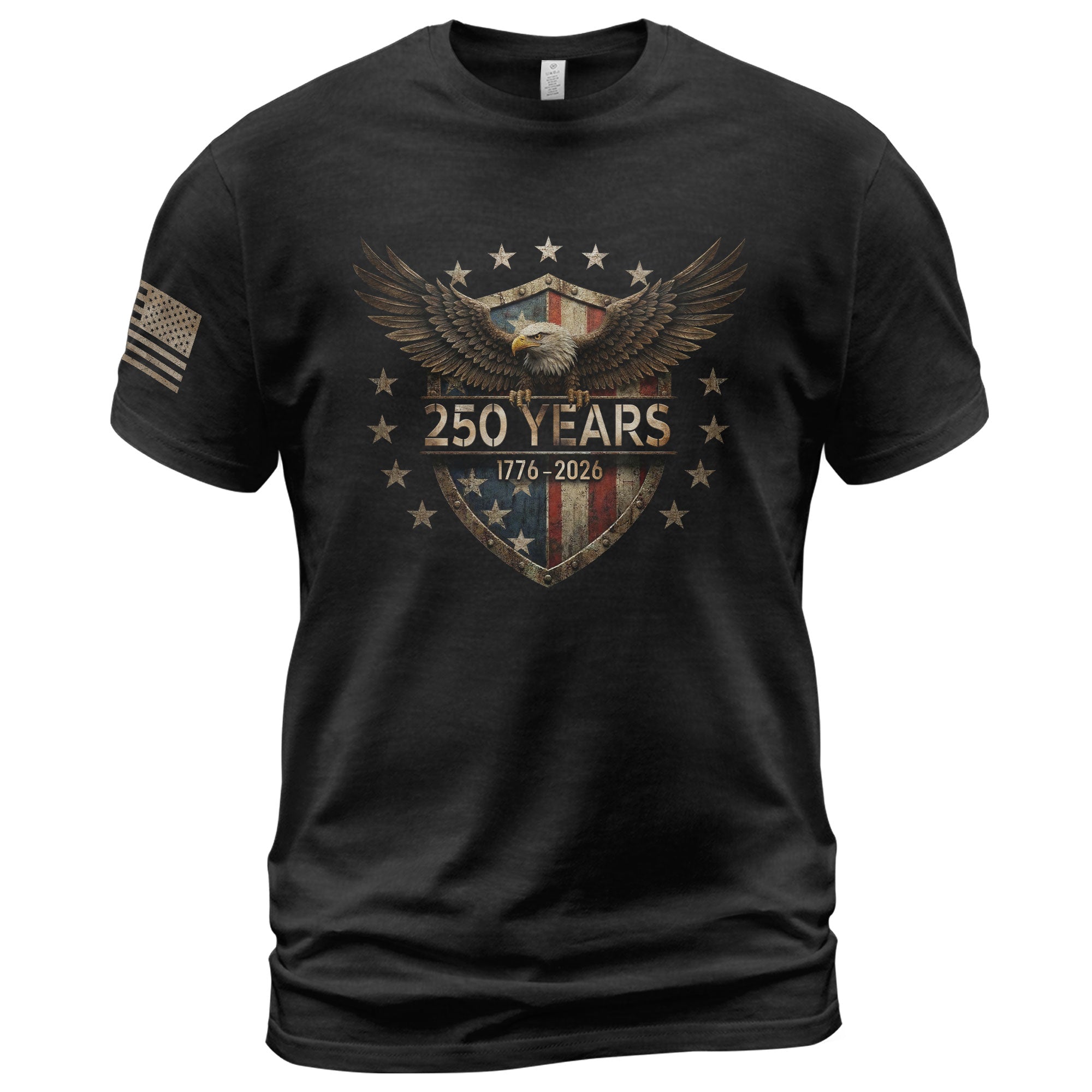 USA 250th Anniversary Shirt 1776-2026 American Flag Eagle Patriotic for Men - Rust Field Wear