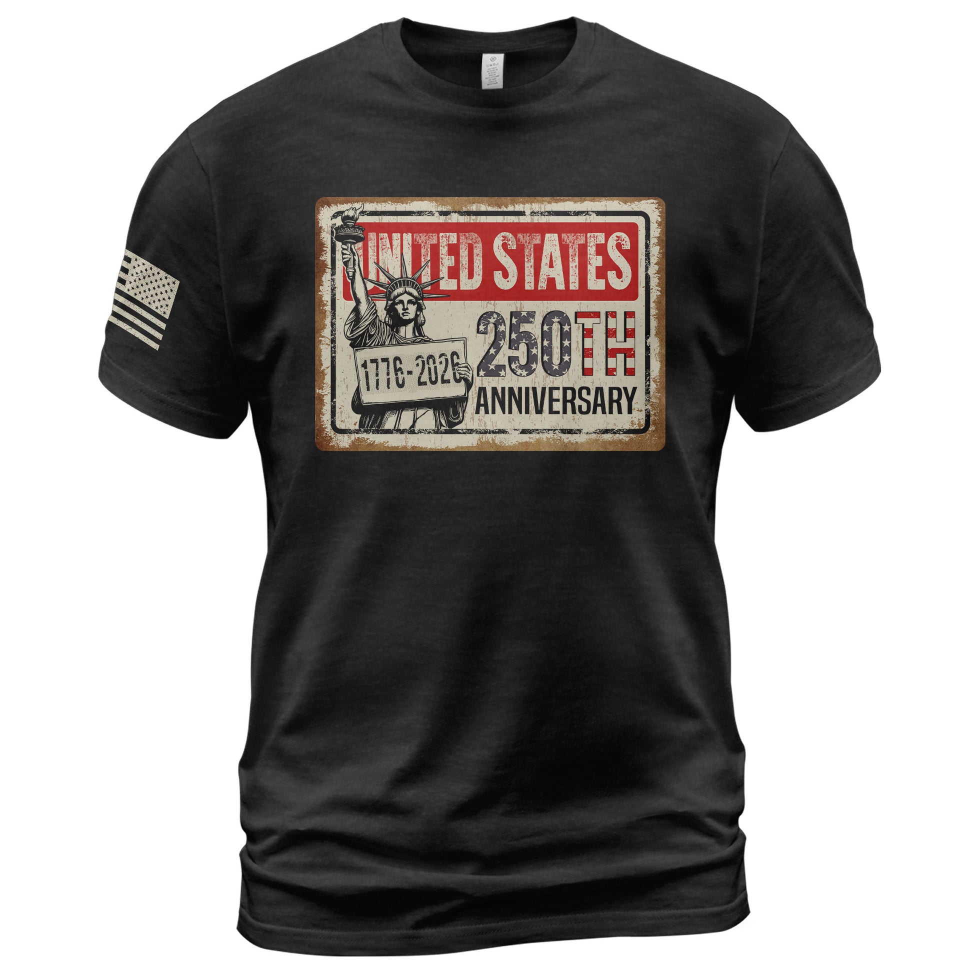 United States 250th Anniversary 250 Years Vintage Sign Shirt Lady Liberty Patriotic - Rust Field Wear