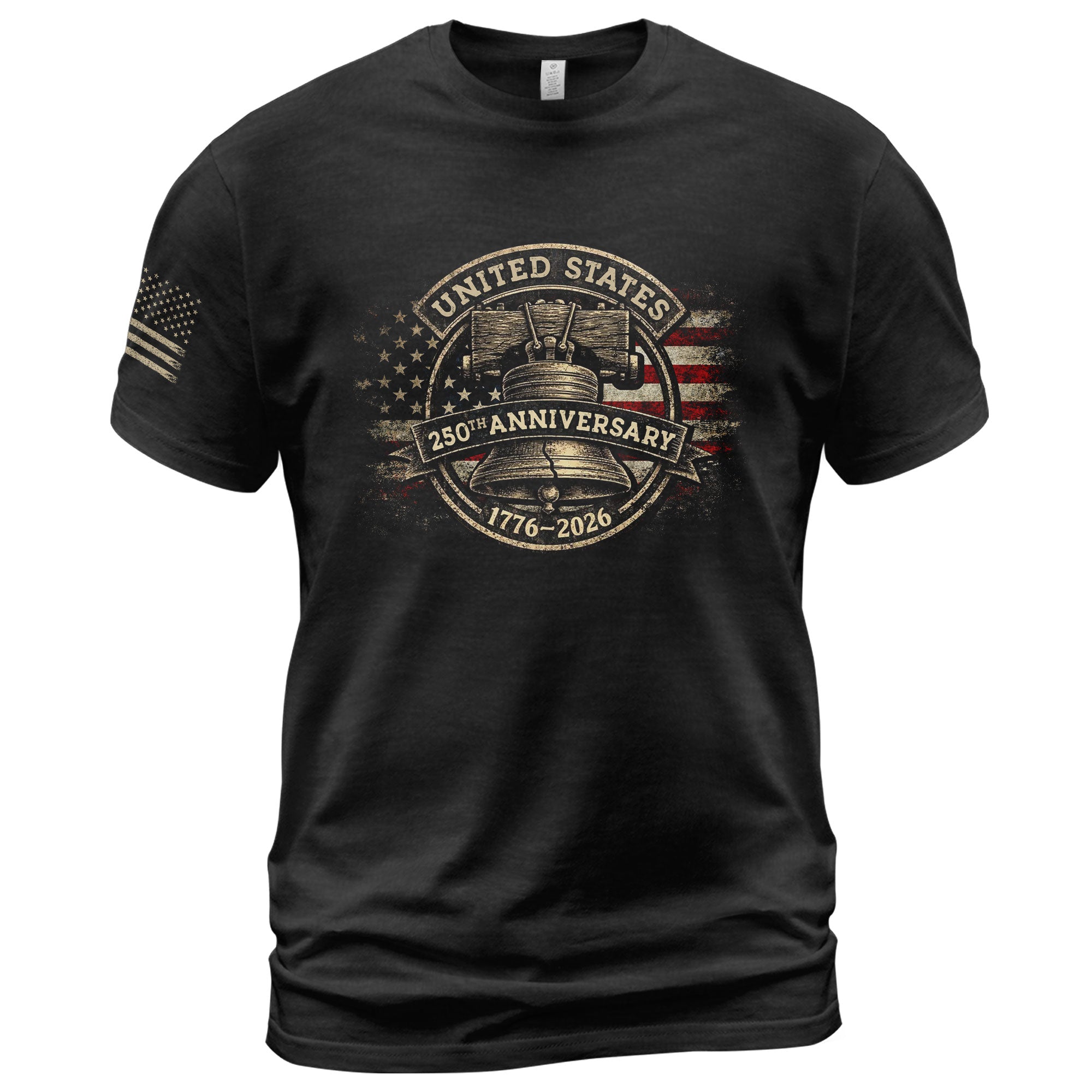 USA 250th Anniversary Shirt 1776-2026 Liberty Bell Patriotic American Flag - Rust Field Wear