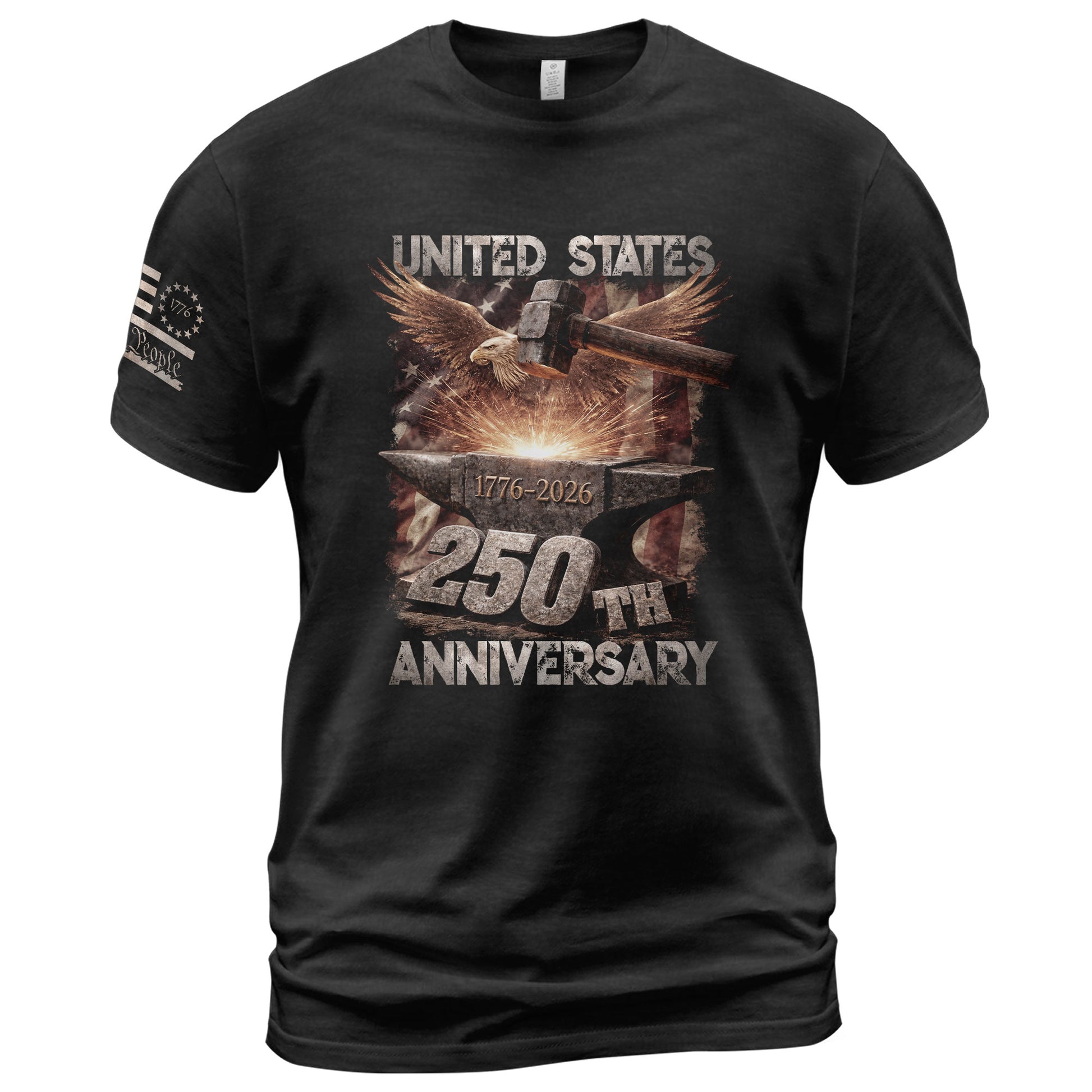 United States 250th Anniversary 250 Years Shirt 1776-2026 We The People Forged in Liberty Eagle Anvil - Rust Field Wear