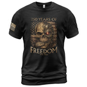 USA 250th Anniversary 250 Years Shirt 1776-2026 Mental Strength Freedom Cyborg Skull Patriotic Mens - Rust Field Wear