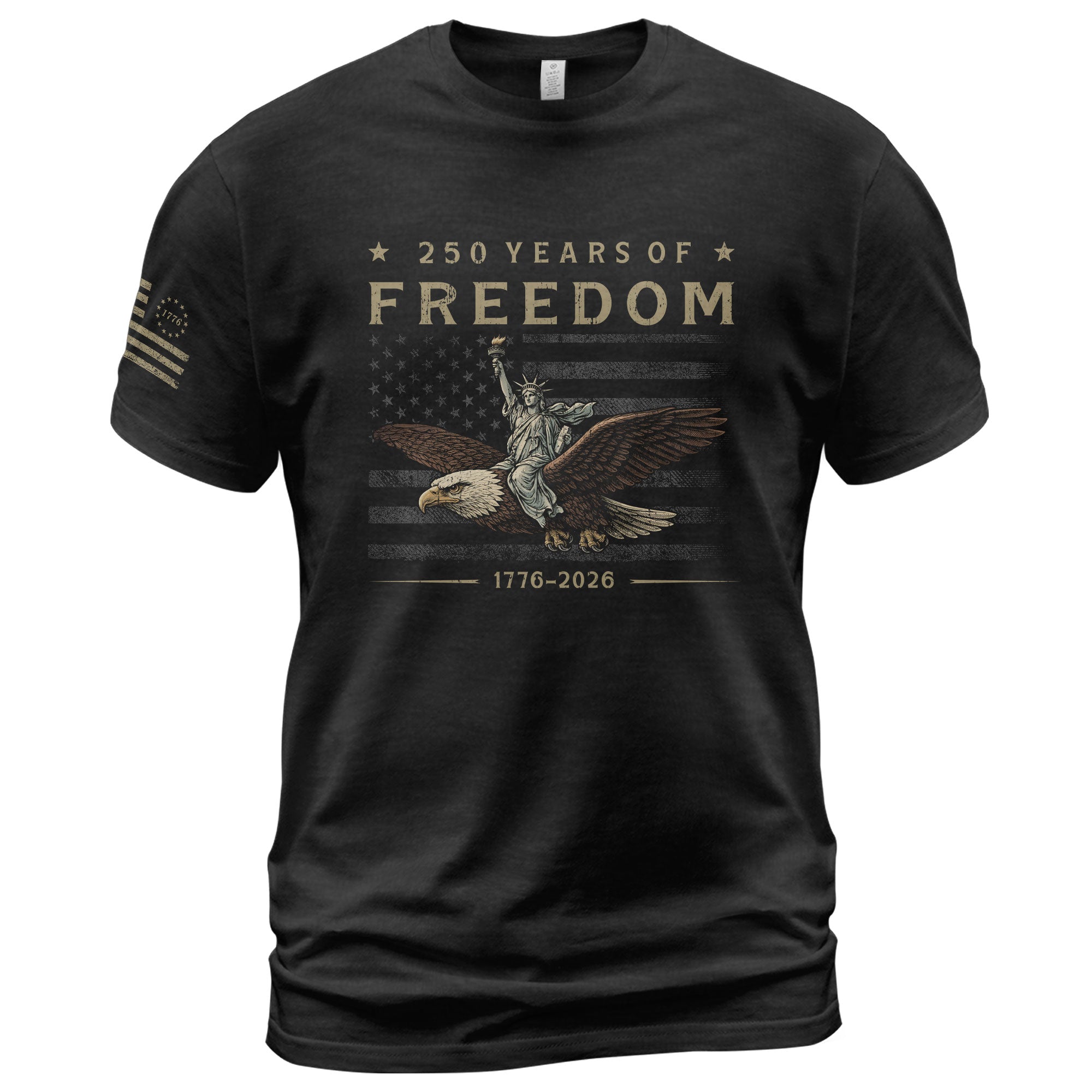 USA 250th Anniversary Shirt 250 Years of Freedom 1776-2026 We The People Eagle Lady Liberty Patriotic - Rust Field Wear