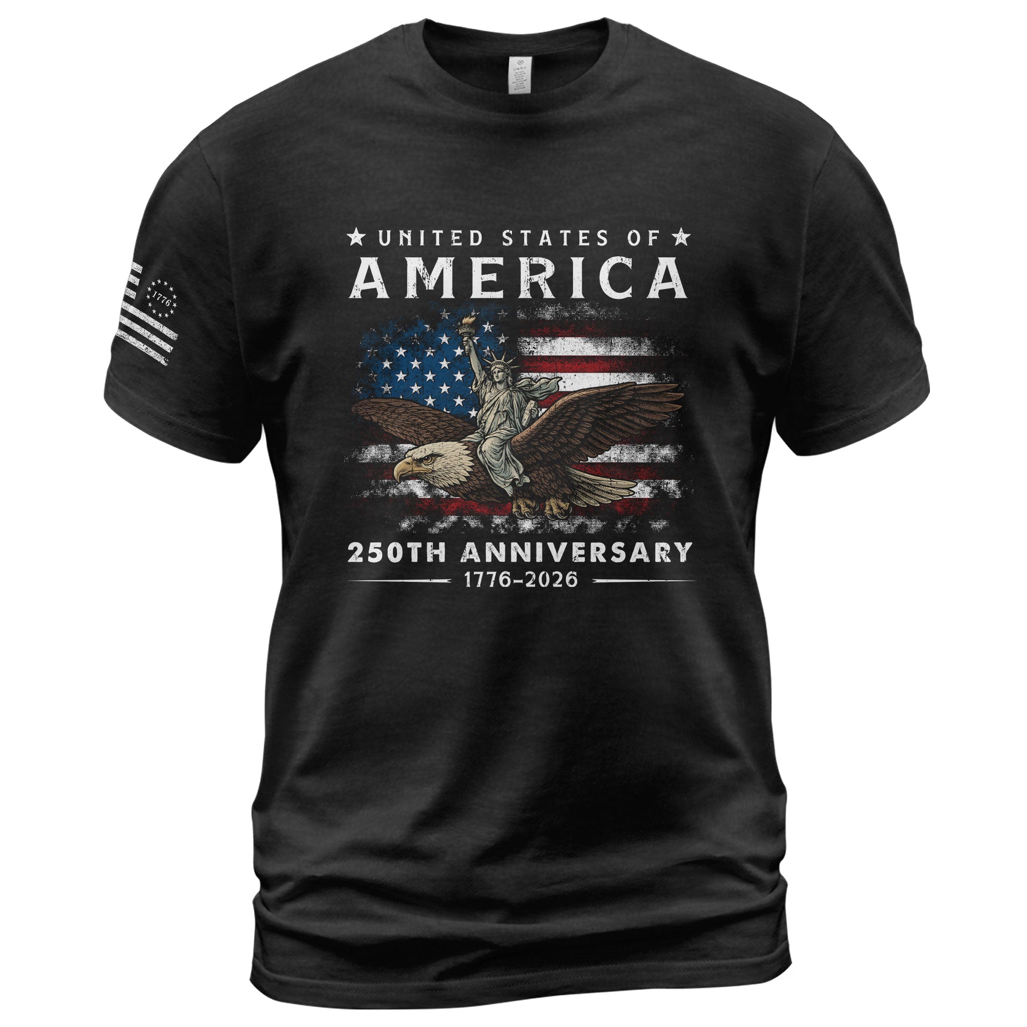 United States of 250 Years America Anniversary Shirt 1776-2026 USA Flag Liberty Eagle Patriotic Mens - Rust Field Wear
