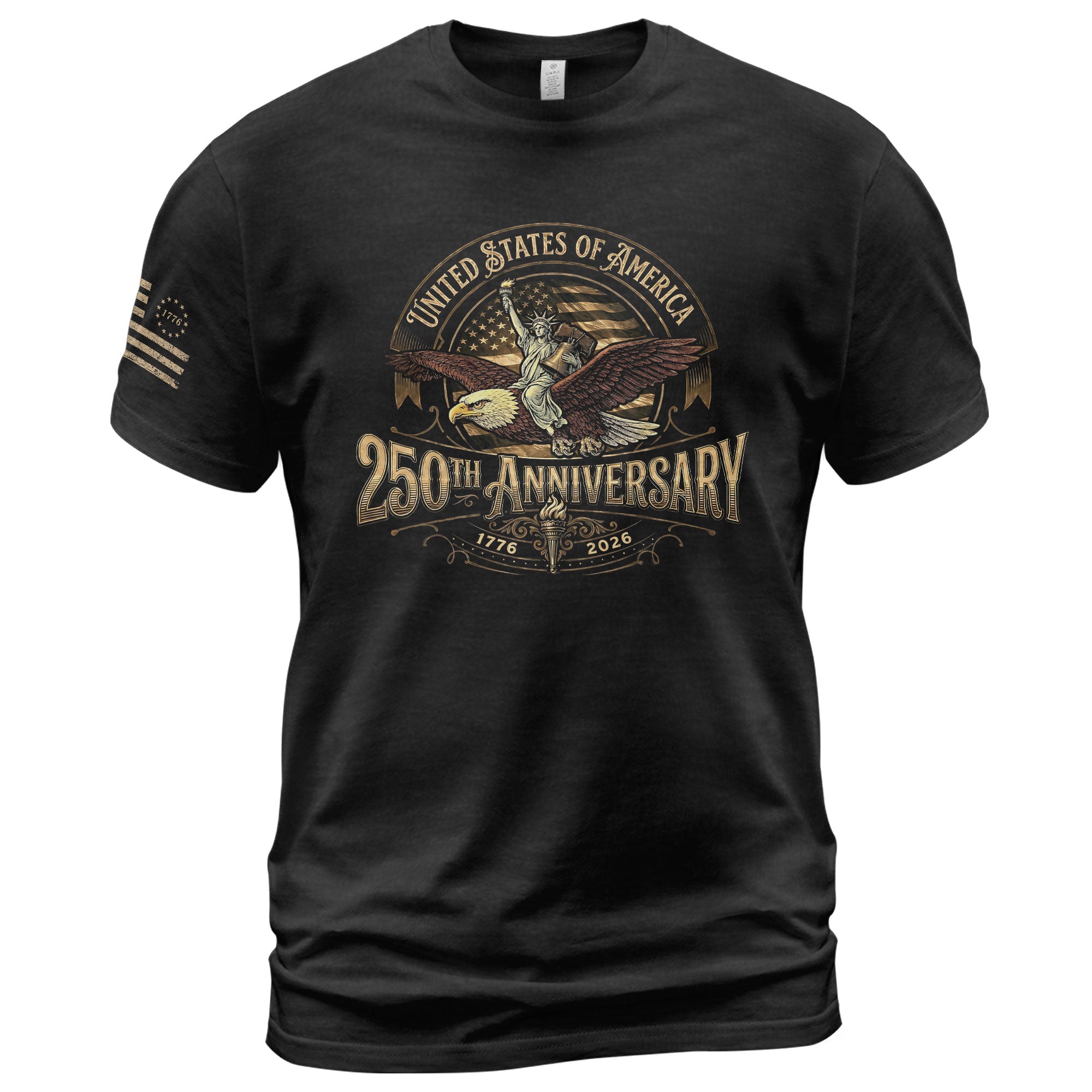 USA 250th Anniversary Shirt 250 Years 1776-2026 Retro Vintage American Emblem Eagle Liberty - Rust Field Wear
