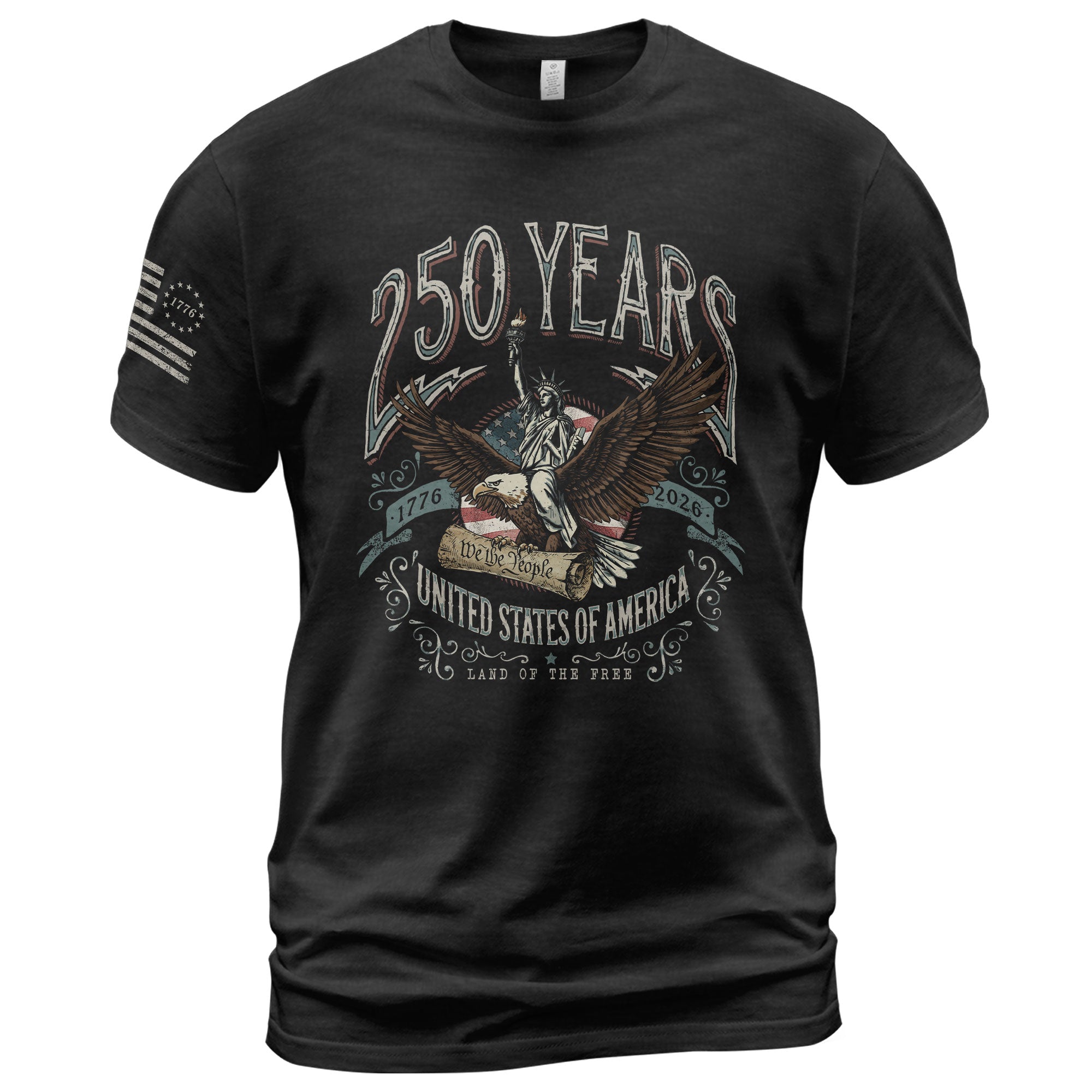 USA 250th Anniversary Shirt 1776–2026 Past and Present Torch of Freedom - Rust Field Wear