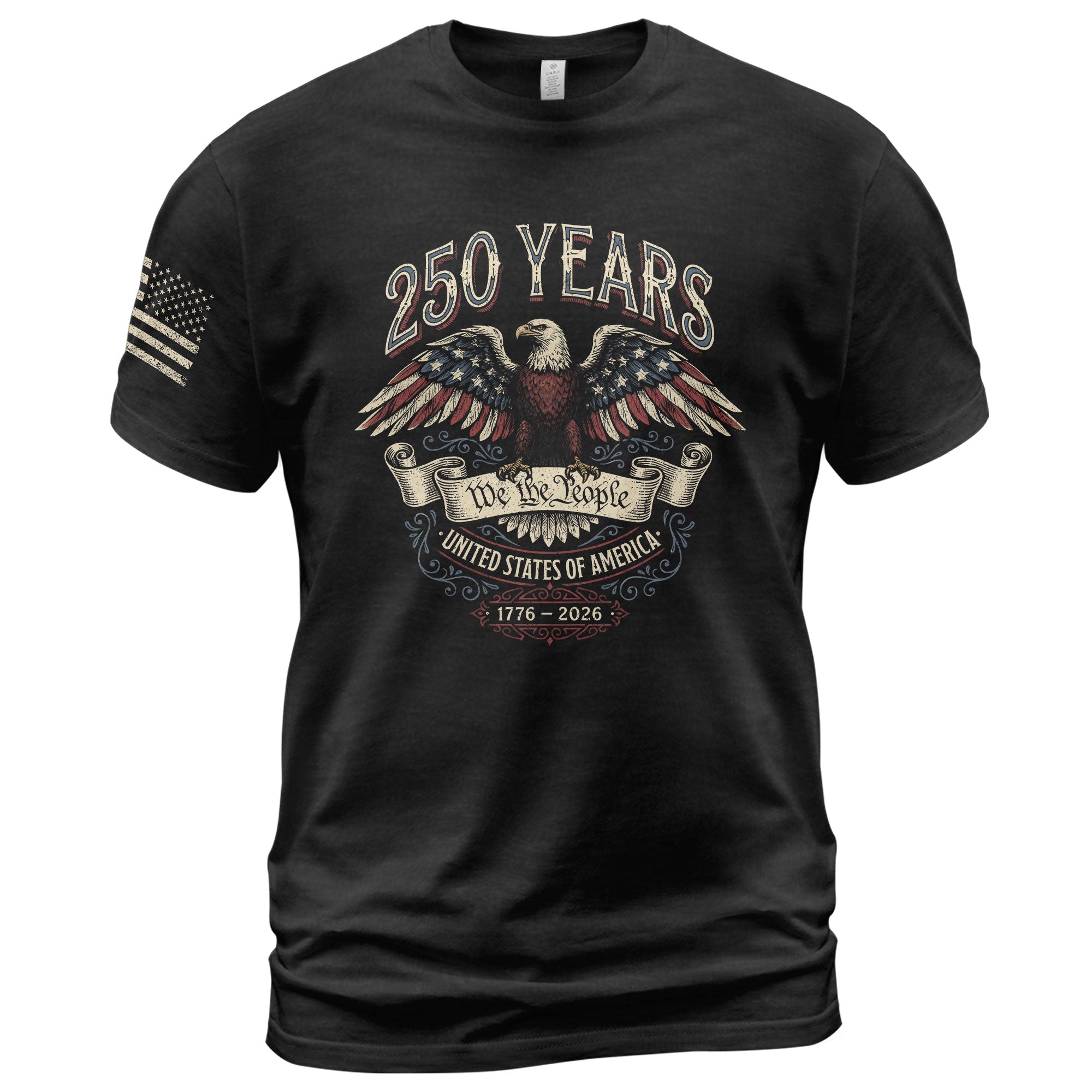 250 Years America Anniversary Shirt 1776–2026 Past and Present American Eagle Design - Rust Field Wear