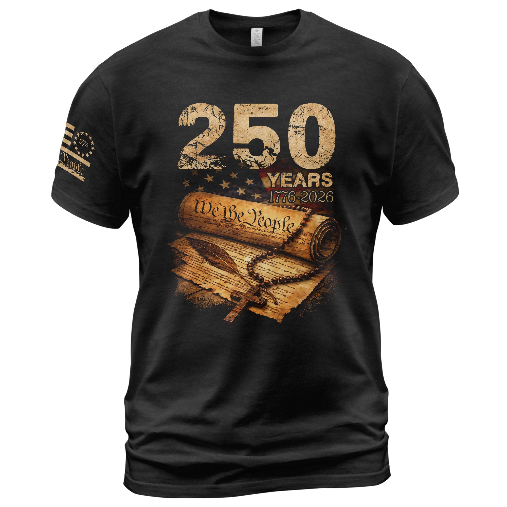 Christian Patriotic USA Shirt 250 Years Independence Since 1776 Faith Shirt - Rust Field Wear