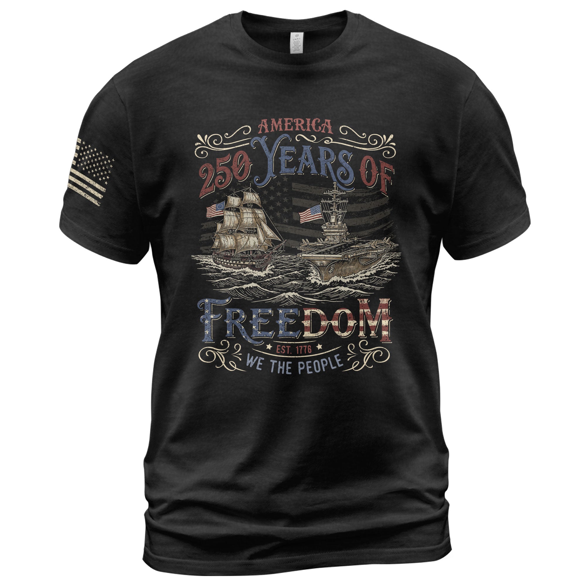 USA Patriotic 250th Anniversary Shirt Freedom Heritage Since 1776 - Rust Field Wear