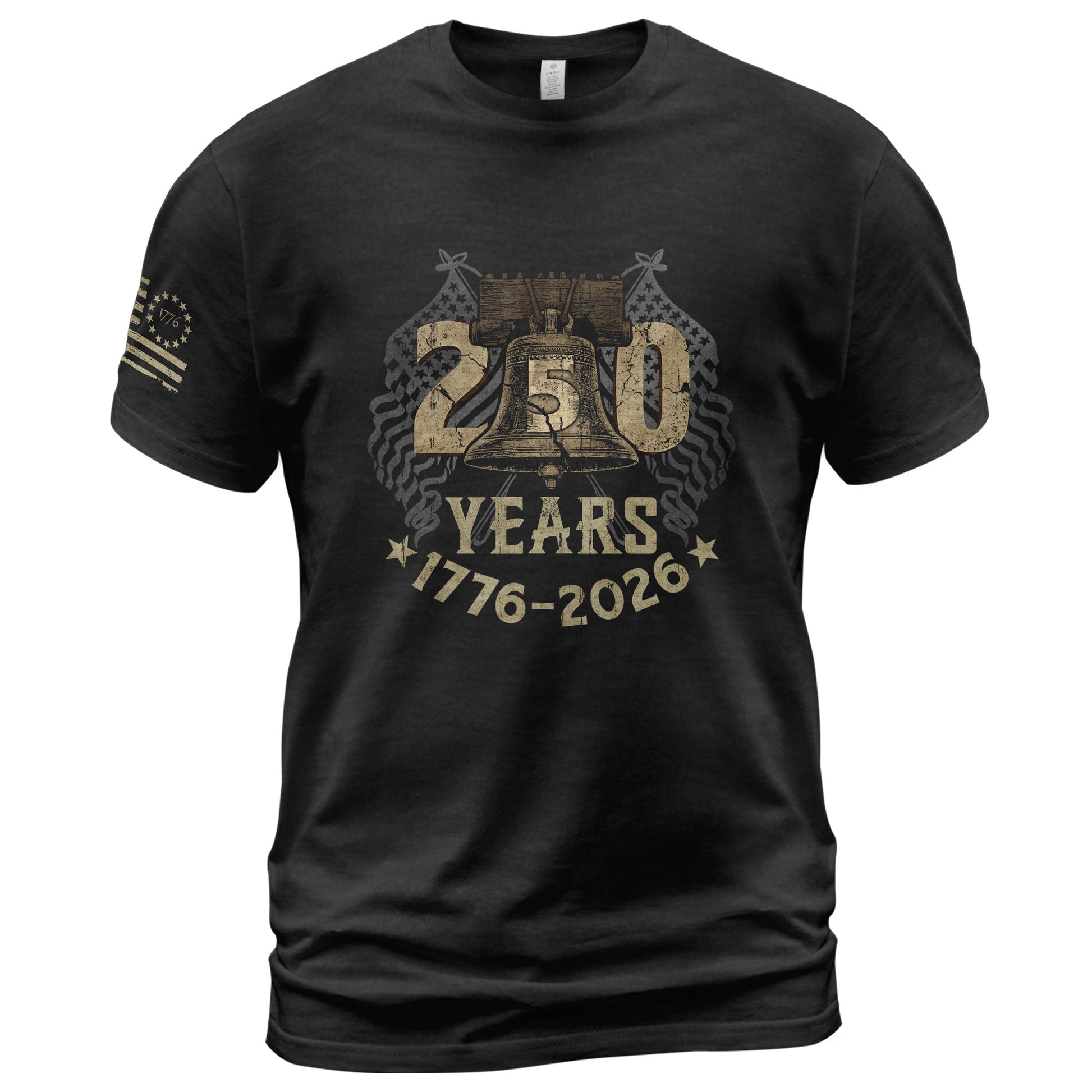 USA 250th Anniversary T-Shirt 250 Years 1776-2026 Liberty Bell Patriotic America - Rust Field Wear