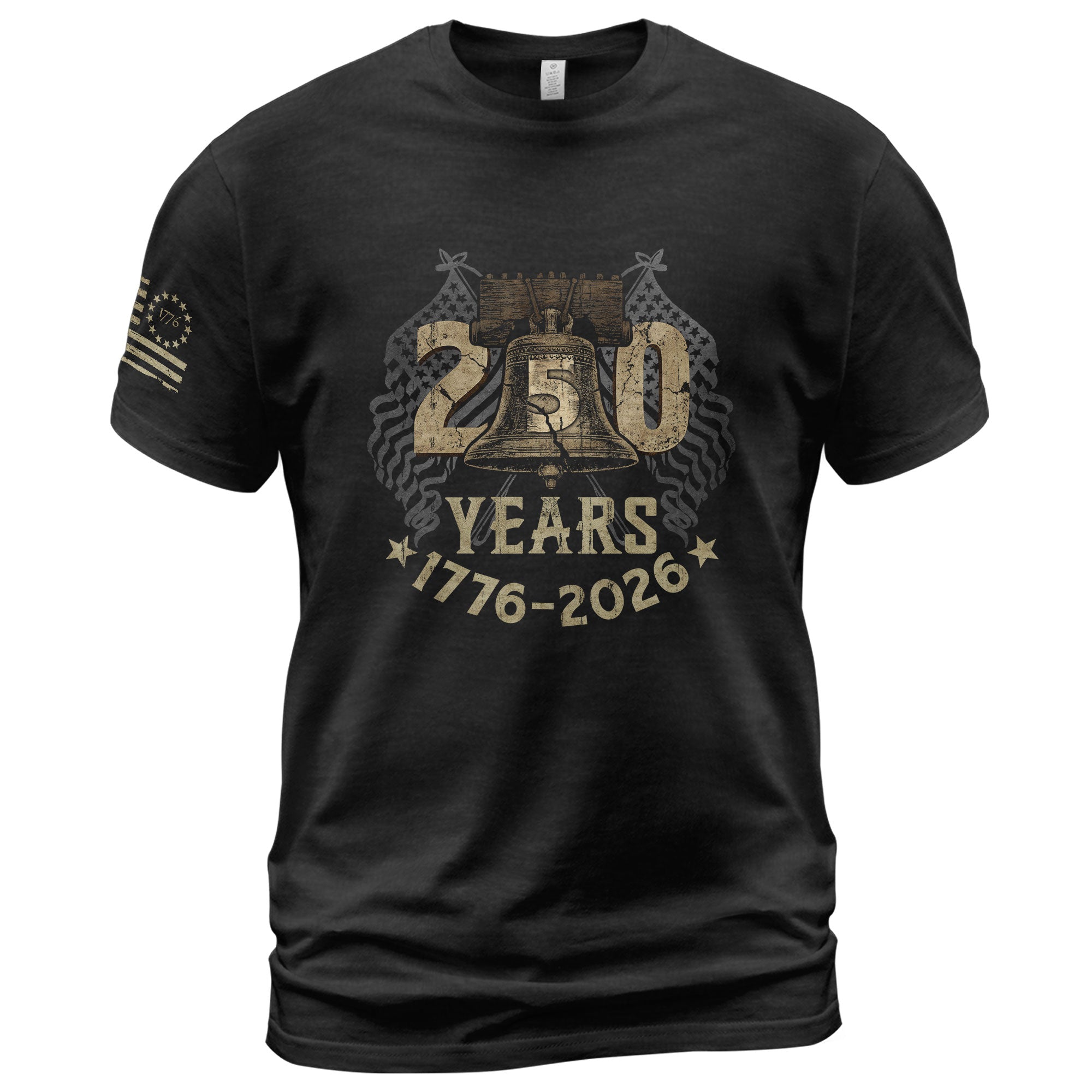 USA 250th Anniversary T-Shirt 250 Years 1776-2026 Liberty Bell Patriotic America - Rust Field Wear