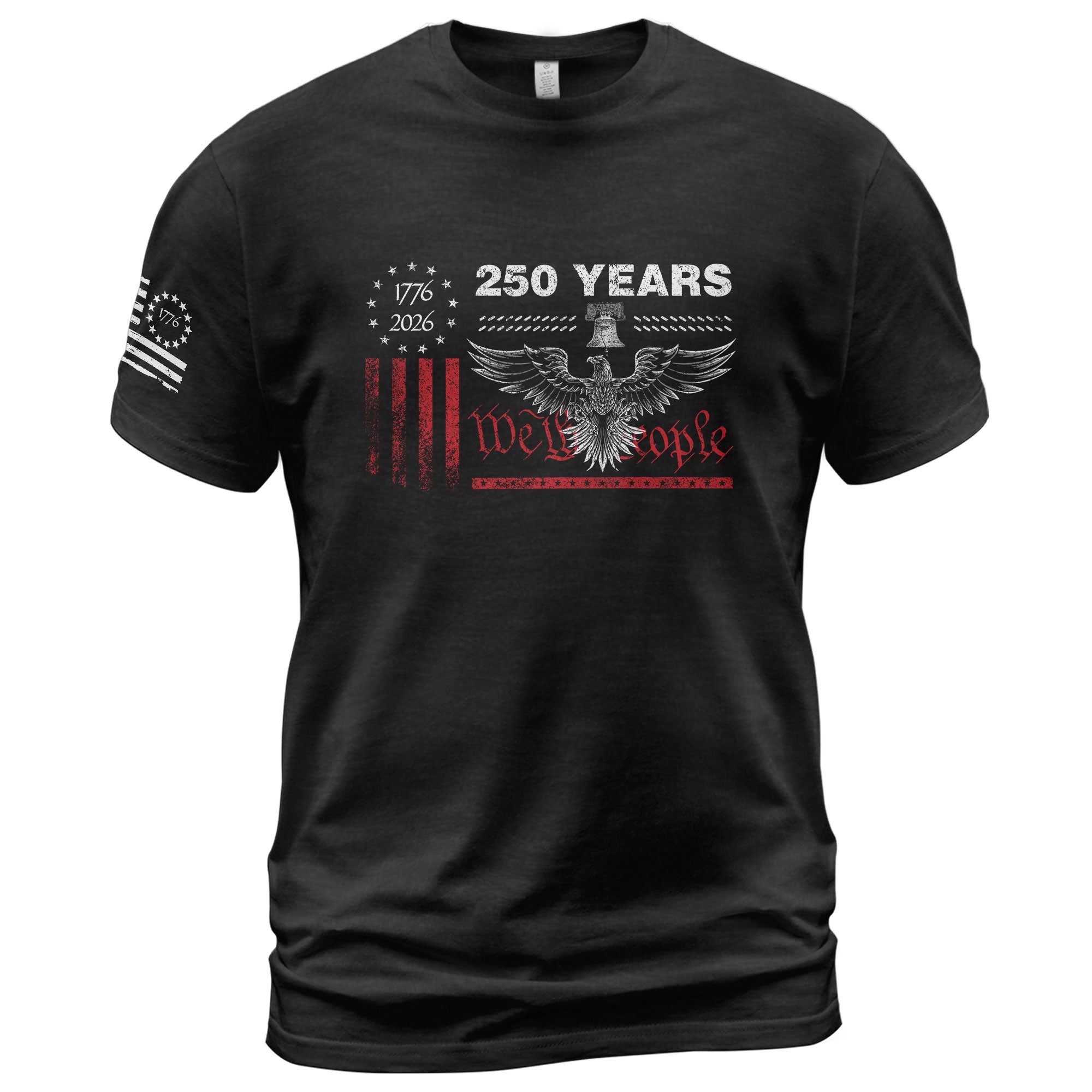 USA 250th Anniversary T-Shirt 250 Years 1776-2026 Eagle Liberty Bell Patriotic American Apparel - Rust Field Wear