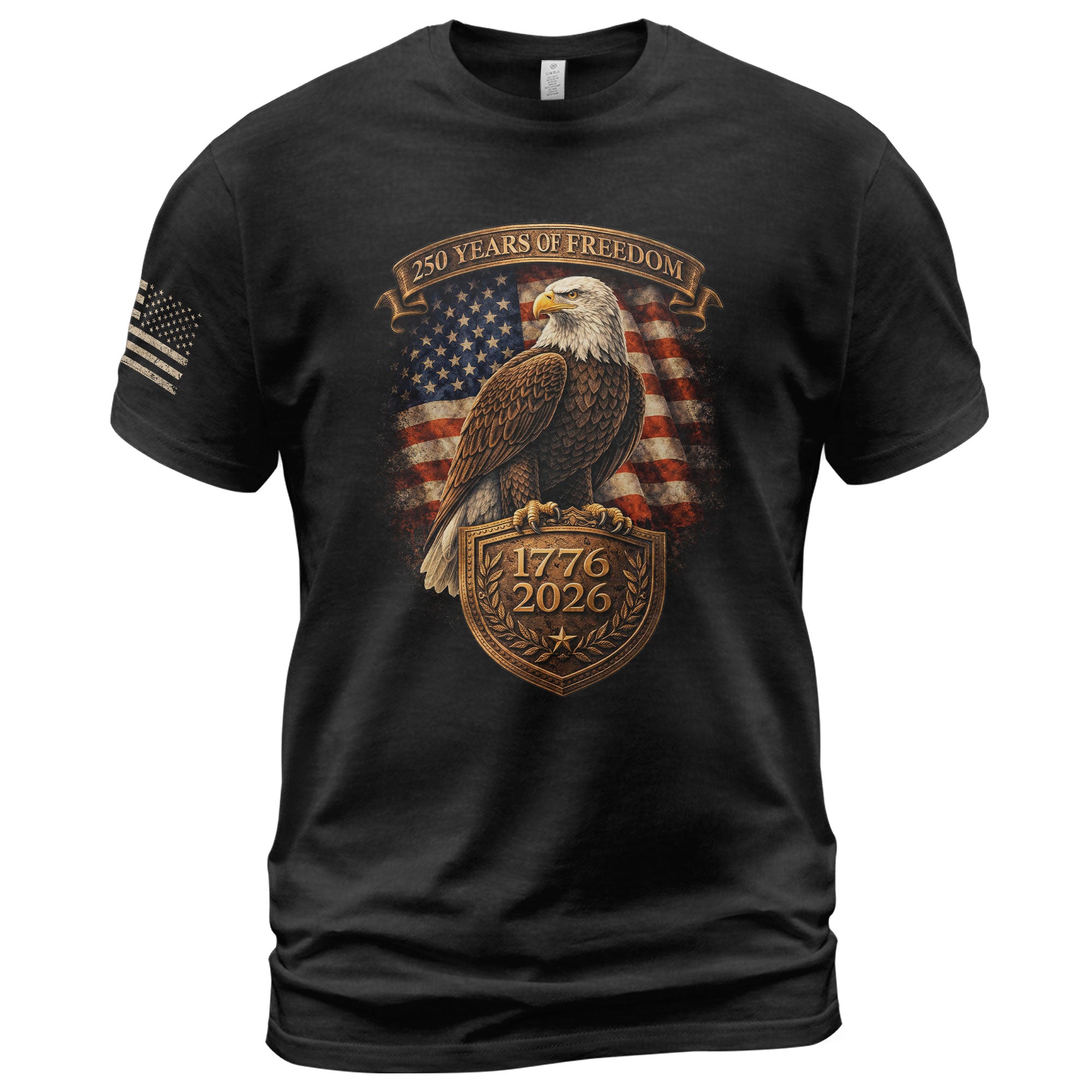 USA Eagle 250th Anniversary Patriotic Shirt Freedom Tee - Rust Field Wear