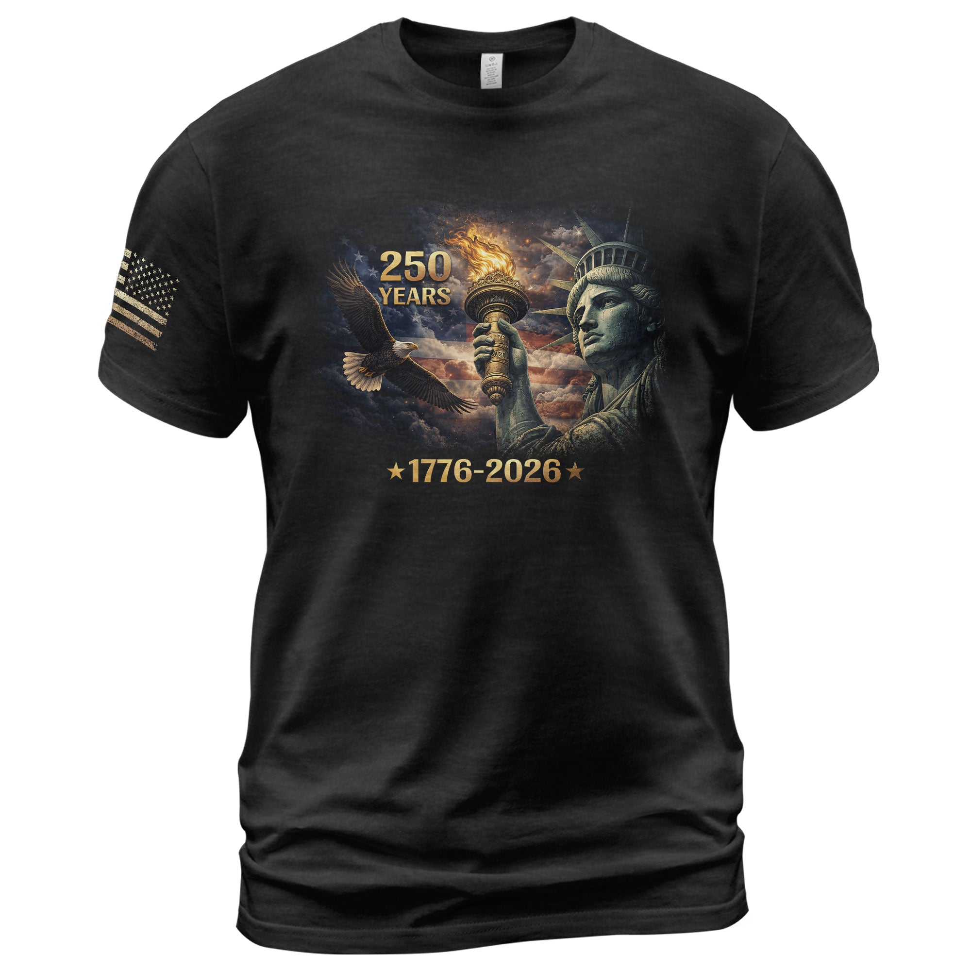 250 Years America Anniversary Eagle & Statue of Liberty Freedom Legacy Shirt - Rust Field Wear