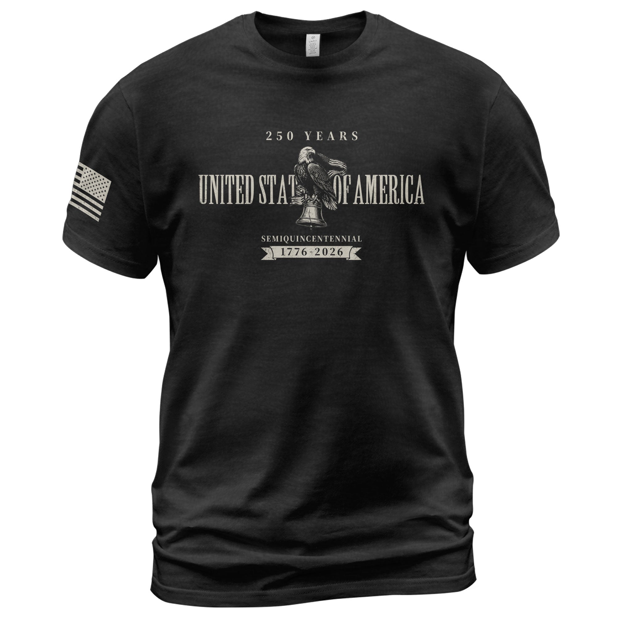 250 Years America Anniversary T-Shirt 1776-2026 - Patriotic Eagle & Distressed US Flag Men’s Anniversary Shirt - Rust Field Wear