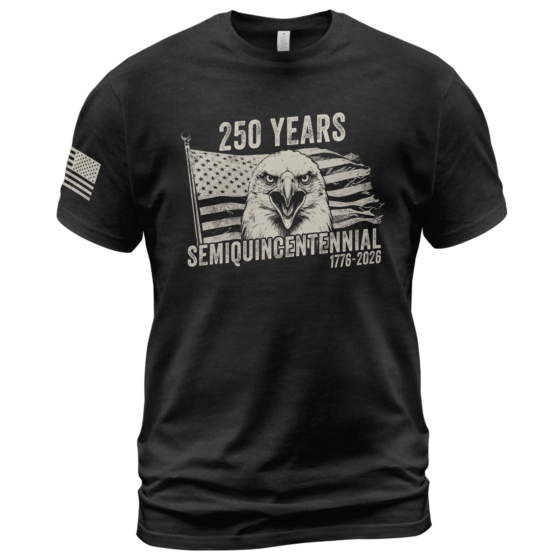 American Heritage 250th Anniversary T-Shirt - USA 250 Years 1776-2026 Patriotic Eagle & Flag Men’s Tee - Rust Field Wear