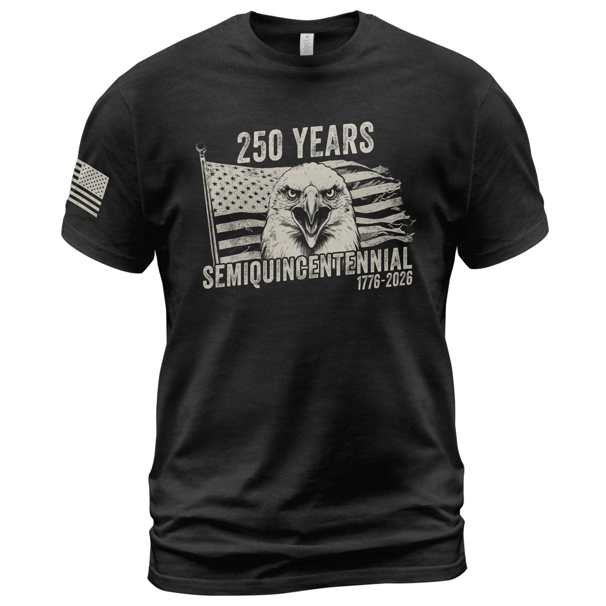 American Heritage 250th Anniversary T-Shirt - USA 250 Years 1776-2026 Patriotic Eagle & Flag Men’s Tee - Rust Field Wear