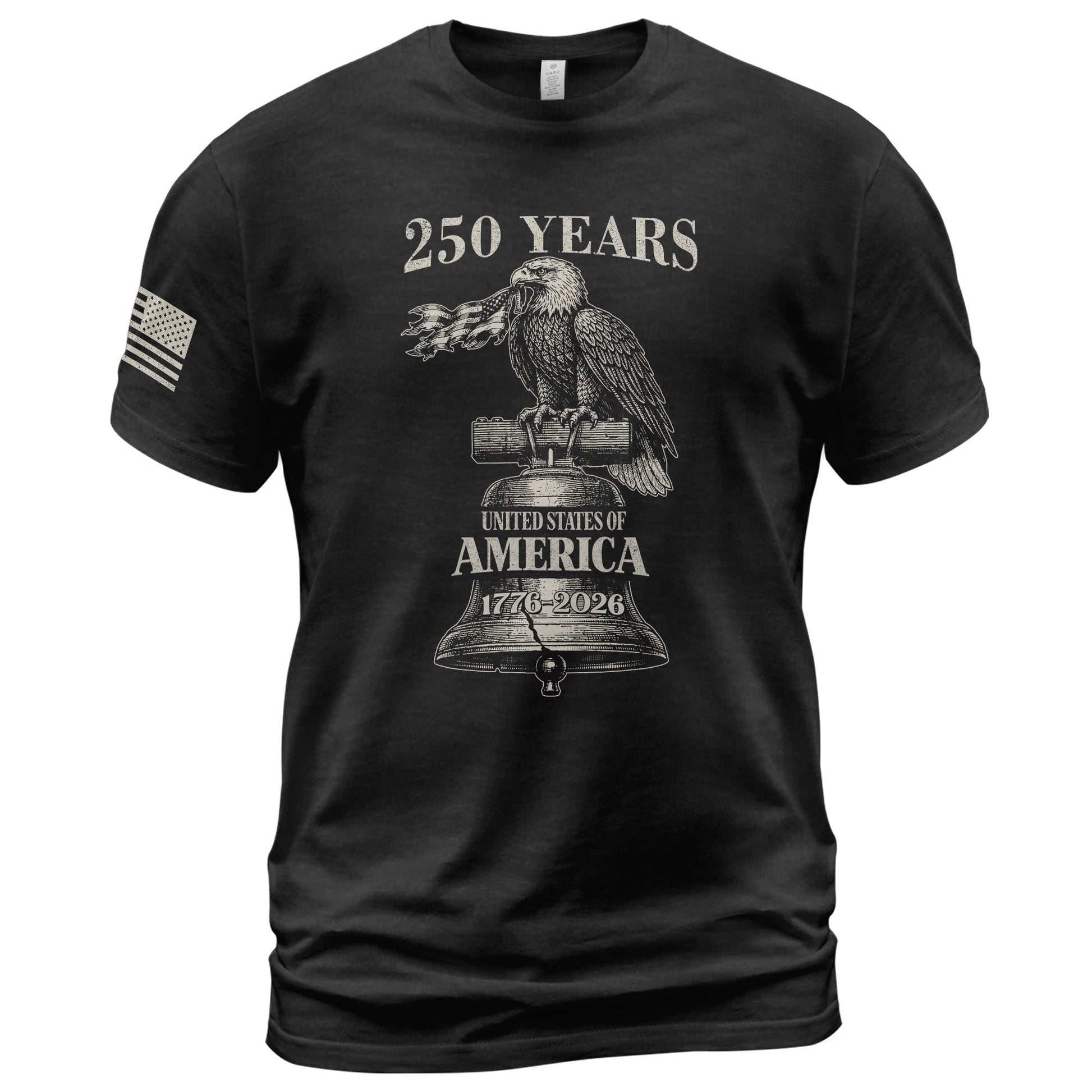 USA 250 Years Vintage T-Shirt 1776-2026 Patriotic Eagle Flag Liberty Bell Men’s Tee - Rust Field Wear